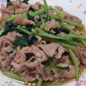 子供が喜ぶ！小松菜と豚肉のオイスターソース炒め♪